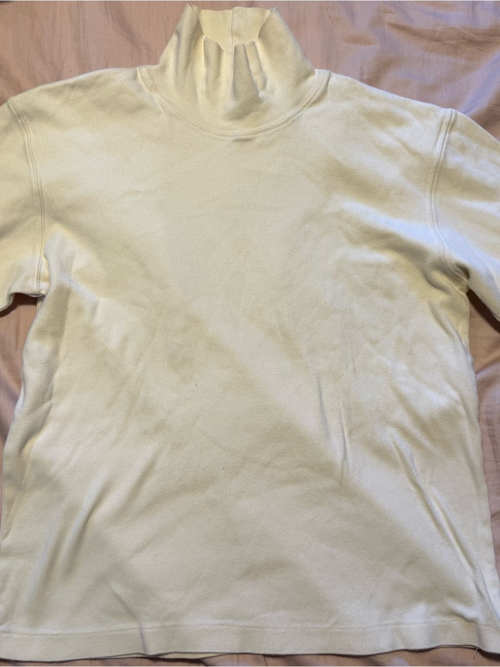 J.Crew Cream 100% Cotton Turtleneck Top Long Sleeve Women’s Classic Layer Basic
